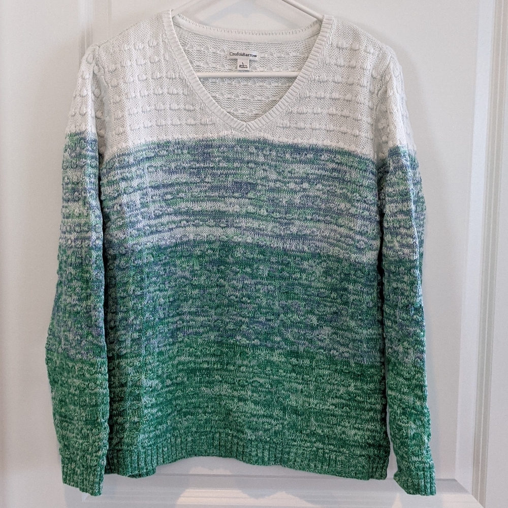 Croft & Barrow V Neck Sweater Size L